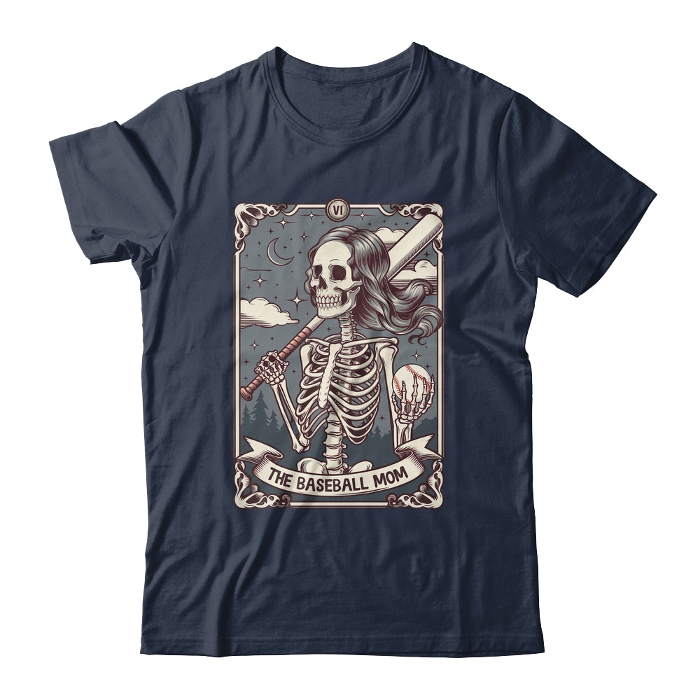 Baseball Mom Tarot Card Skeleton Baseball Mama Mothers Day Shirt & Tank Top | teecentury