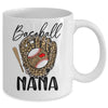 Baseball Nana Leopard Game Day Women Lover Mothers Day Mug | teecentury