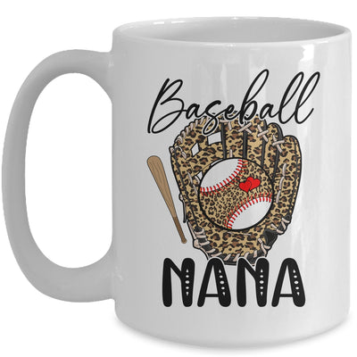 Baseball Nana Leopard Game Day Women Lover Mothers Day Mug | teecentury