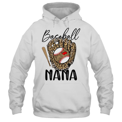 Baseball Nana Leopard Game Day Women Lover Mothers Day Shirt & Tank Top | teecentury