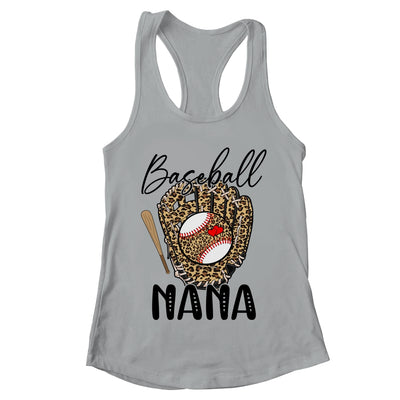 Baseball Nana Leopard Game Day Women Lover Mothers Day Shirt & Tank Top | teecentury