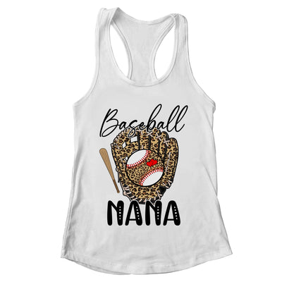 Baseball Nana Leopard Game Day Women Lover Mothers Day Shirt & Tank Top | teecentury