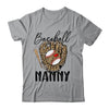 Baseball Nanny Leopard Game Day Women Lover Mothers Day Shirt & Tank Top | teecentury