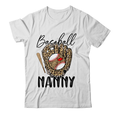 Baseball Nanny Leopard Game Day Women Lover Mothers Day Shirt & Tank Top | teecentury