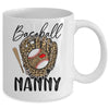 Baseball Nanny Leopard Game Day Women Lover Mothers Day Mug | teecentury