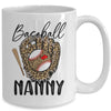 Baseball Nanny Leopard Game Day Women Lover Mothers Day Mug | teecentury