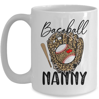 Baseball Nanny Leopard Game Day Women Lover Mothers Day Mug | teecentury