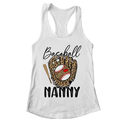 Baseball Nanny Leopard Game Day Women Lover Mothers Day Shirt & Tank Top | teecentury