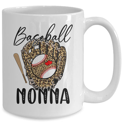 Baseball Nonna Leopard Game Day Women Lover Mothers Day Mug | teecentury