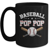 Baseball Pop Pop For Fathers Day Baseball Lovers Mug | teecentury