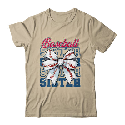 Baseball Sister Coquette Bow Biggest Fan Sport Lovers Girl Shirt & Tank Top | teecentury