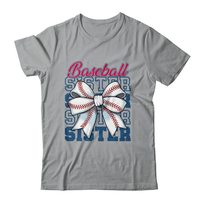 Baseball Sister Coquette Bow Biggest Fan Sport Lovers Girl Shirt & Tank Top | teecentury