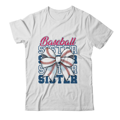 Baseball Sister Coquette Bow Biggest Fan Sport Lovers Girl Shirt & Tank Top | teecentury