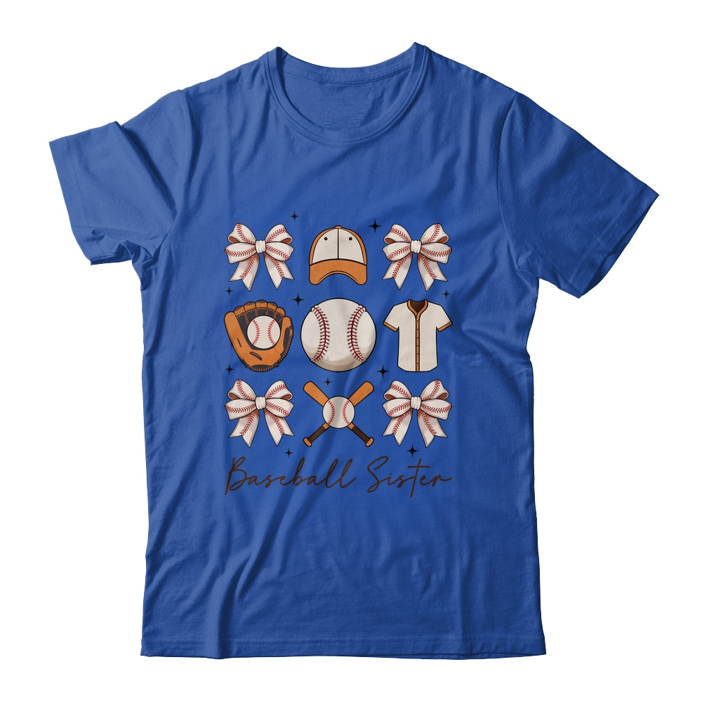 Baseball Sister Coquette Bow Fan Girls Cheer Baseball Shirt & Tank Top | teecentury