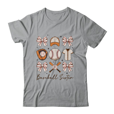 Baseball Sister Coquette Bow Fan Girls Cheer Baseball Shirt & Tank Top | teecentury