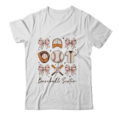 Baseball Sister Coquette Bow Fan Girls Cheer Baseball Shirt & Tank Top | teecentury
