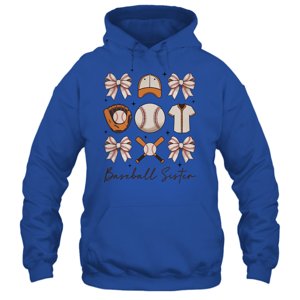 Baseball Sister Coquette Bow Fan Girls Cheer Baseball Shirt & Tank Top | teecentury
