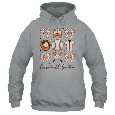 Baseball Sister Coquette Bow Fan Girls Cheer Baseball Shirt & Tank Top | teecentury