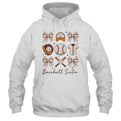 Baseball Sister Coquette Bow Fan Girls Cheer Baseball Shirt & Tank Top | teecentury