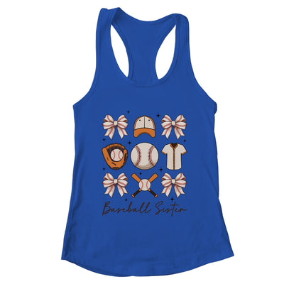 Baseball Sister Coquette Bow Fan Girls Cheer Baseball Shirt & Tank Top | teecentury