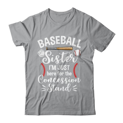 Baseball Sister Here For Concession Stand Funny Girls Women Shirt & Hoodie | teecentury