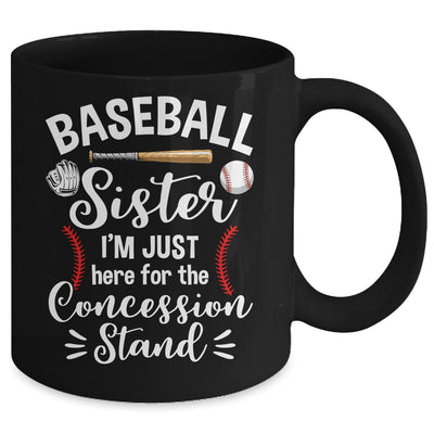 Baseball Sister Here For Concession Stand Funny Girls Women Mug | teecentury