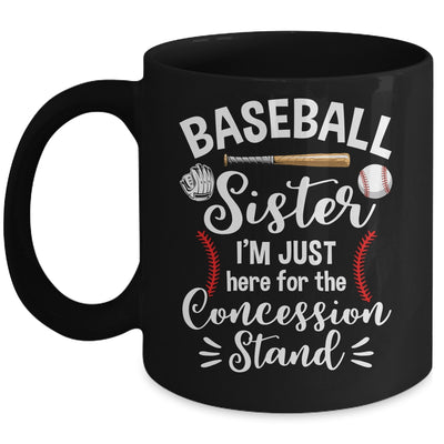 Baseball Sister Here For Concession Stand Funny Girls Women Mug | teecentury