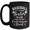 Baseball Sister Here For Concession Stand Funny Girls Women Mug | teecentury