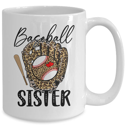 Baseball Sister Leopard Game Day Women Lover Mothers Day Mug | teecentury
