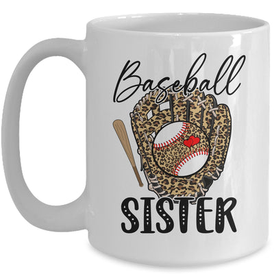 Baseball Sister Leopard Game Day Women Lover Mothers Day Mug | teecentury