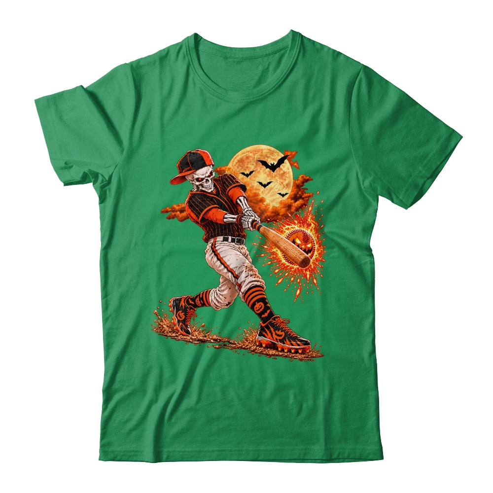 Baseball Skeleton Halloween Men Boys Baseball Halloween Shirt & Sweatshirt | teecentury