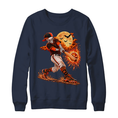 Baseball Skeleton Halloween Men Boys Baseball Halloween Shirt & Sweatshirt | teecentury