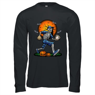 Baseball Skeleton Halloween Men Boys Baseball Spooky Season Shirt & Hoodie | teecentury