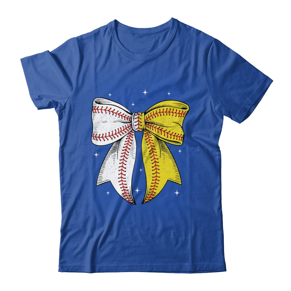 Baseball Softball Coquette Bow Game Day Heart Love Mom Life Shirt & Tank Top | teecentury