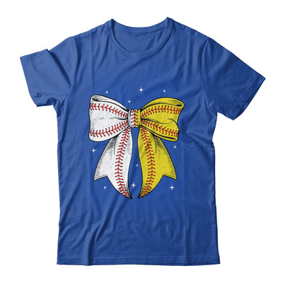 Baseball Softball Coquette Bow Game Day Heart Love Mom Life Shirt & Tank Top | teecentury