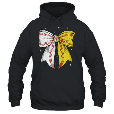 Baseball Softball Coquette Bow Game Day Heart Love Mom Life Shirt & Tank Top | teecentury