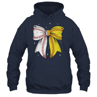 Baseball Softball Coquette Bow Game Day Heart Love Mom Life Shirt & Tank Top | teecentury