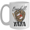 Baseball Yaya Leopard Game Day Women Lover Mothers Day Mug | teecentury