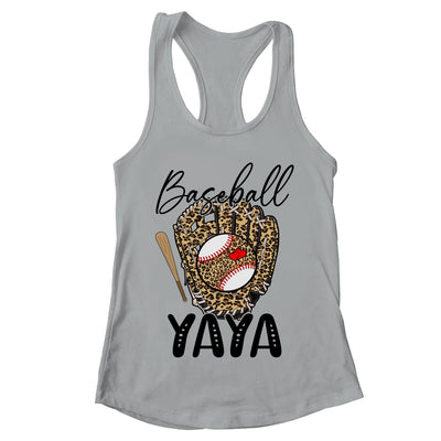 Baseball Yaya Leopard Game Day Women Lover Mothers Day Shirt & Tank Top | teecentury