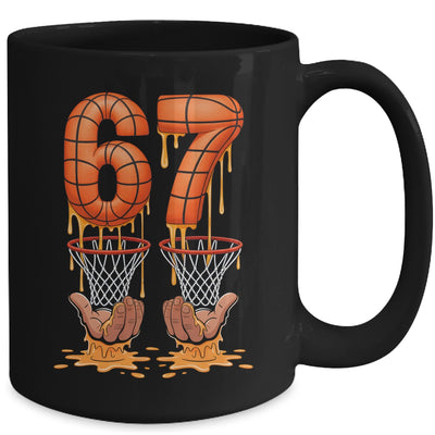 Basketball 67 Six Seven Funny Basketball Ice Cream Drip Boys Mug | teecentury