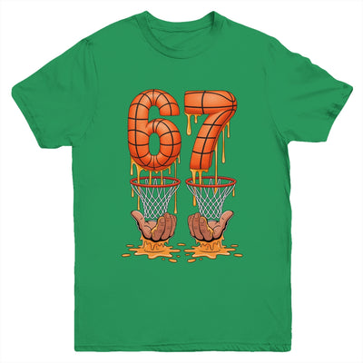 Basketball 67 Six Seven Funny Basketball Ice Cream Drip Boys Youth Shirt | teecentury
