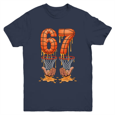 Basketball 67 Six Seven Funny Basketball Ice Cream Drip Boys Youth Shirt | teecentury
