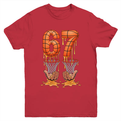 Basketball 67 Six Seven Funny Basketball Ice Cream Drip Boys Youth Shirt | teecentury