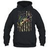 Bass Fish Fishing USA American Flag Camouflage Fisherman Shirt & Hoodie | teecentury