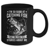 Bass Fishing Angler Funny Fisherman Catching Fish Mug | teecentury
