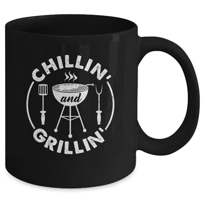 Bbq Chillin And Grillin Barbecue Funny BBQ For Men Women Mug | teecentury