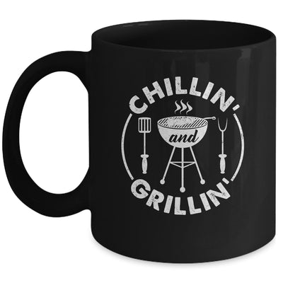 Bbq Chillin And Grillin Barbecue Funny BBQ For Men Women Mug | teecentury
