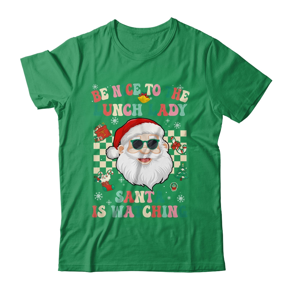 Be Nice To The Lunch Lady Santa Christmas Xmas Groovy Shirt & Sweatshirt | teecentury