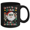 Be Nice To The Nurse Santa Christmas Xmas Groovy Mug | teecentury