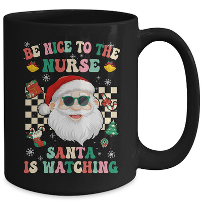 Be Nice To The Nurse Santa Christmas Xmas Groovy Mug | teecentury